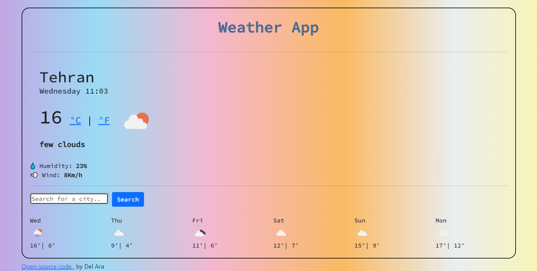 Weather project preview